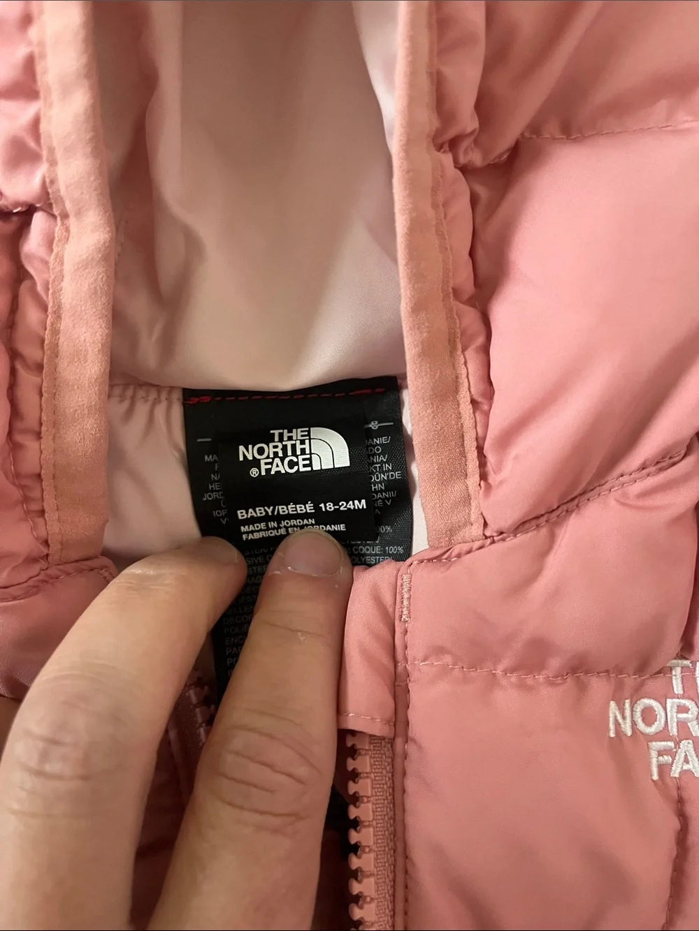 The North Face Kids' Coral Pink Quilted Hooded Jacket